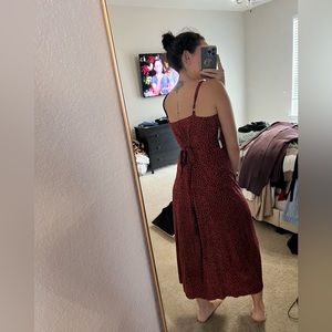 Burnt orange leopard print dress